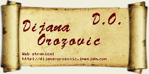 Dijana Orozović vizit kartica
